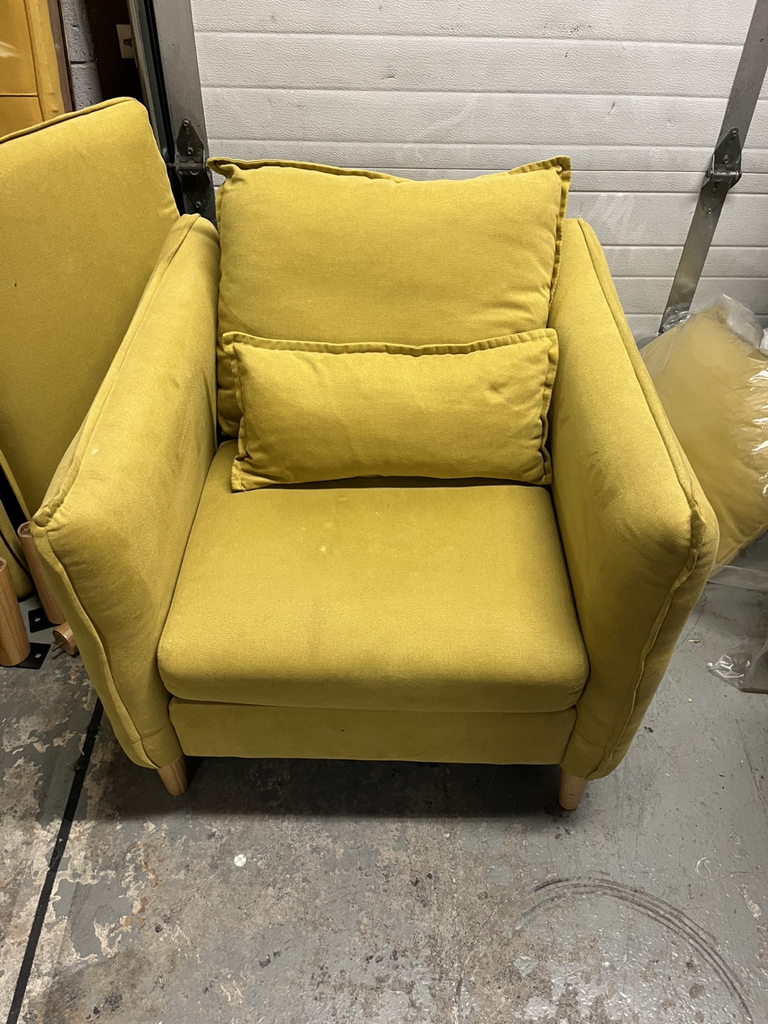 Article Sven Birch Ivory Armchair