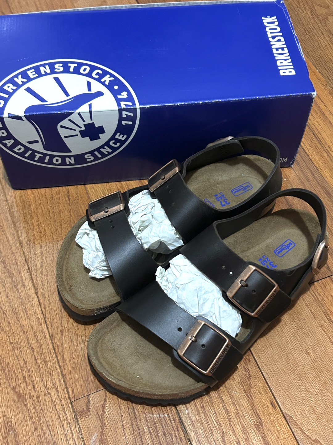 NEW Birkenstock Milano (Unisex) - Oiled Leather Sandals with Box - photo 3