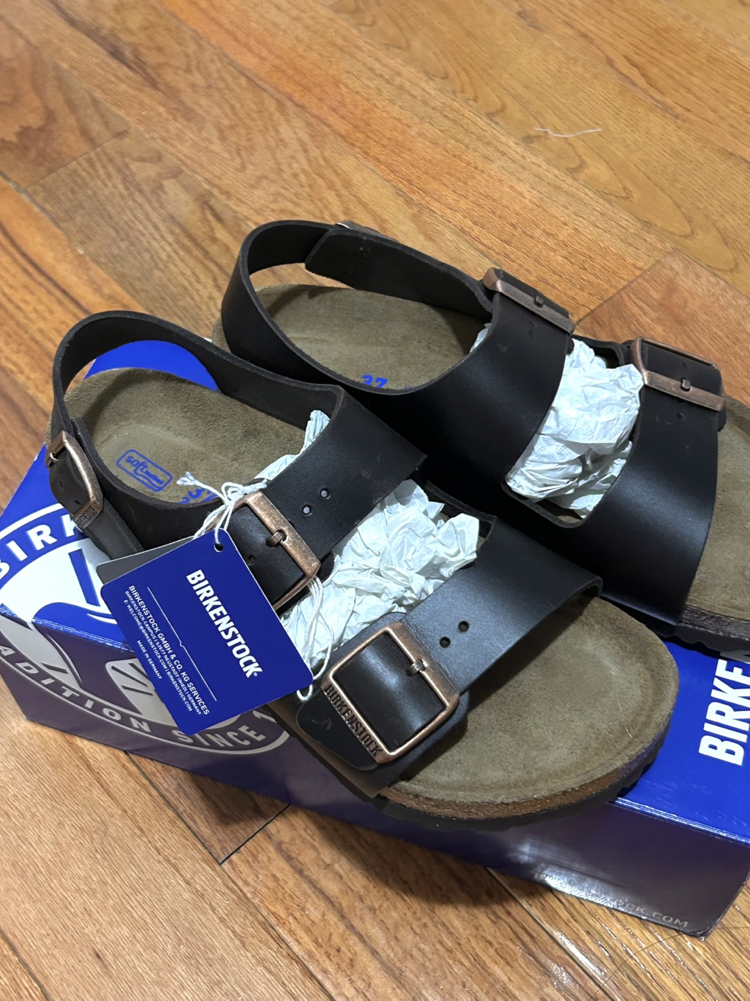 NEW Birkenstock Milano (Unisex) - Oiled Leather Sandals with Box - photo 2