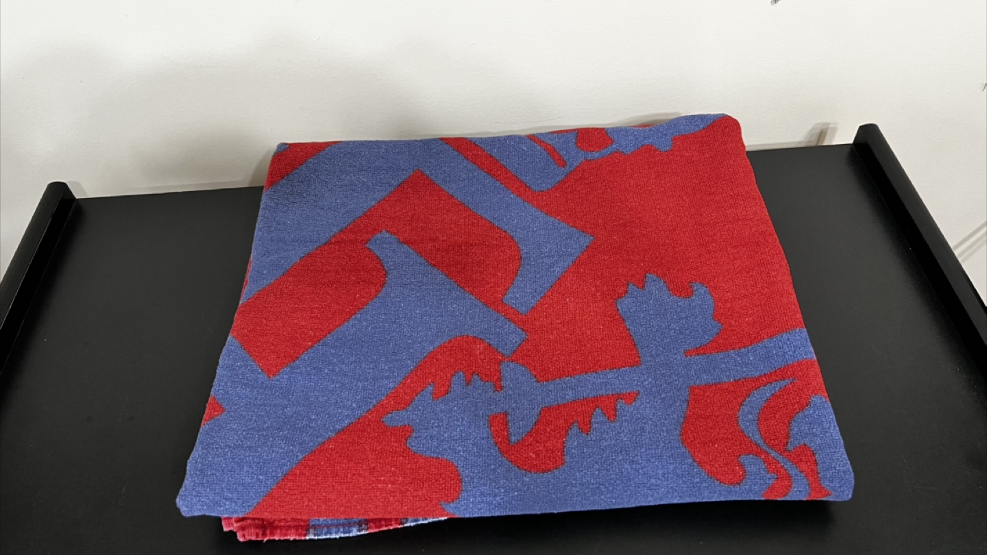 Red & Blue Patterned Beach Towel