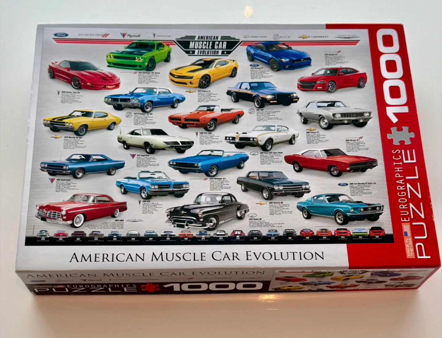 Eurographics American Muscle Car Evolution Puzzle - 1000 Pieces thumbnail