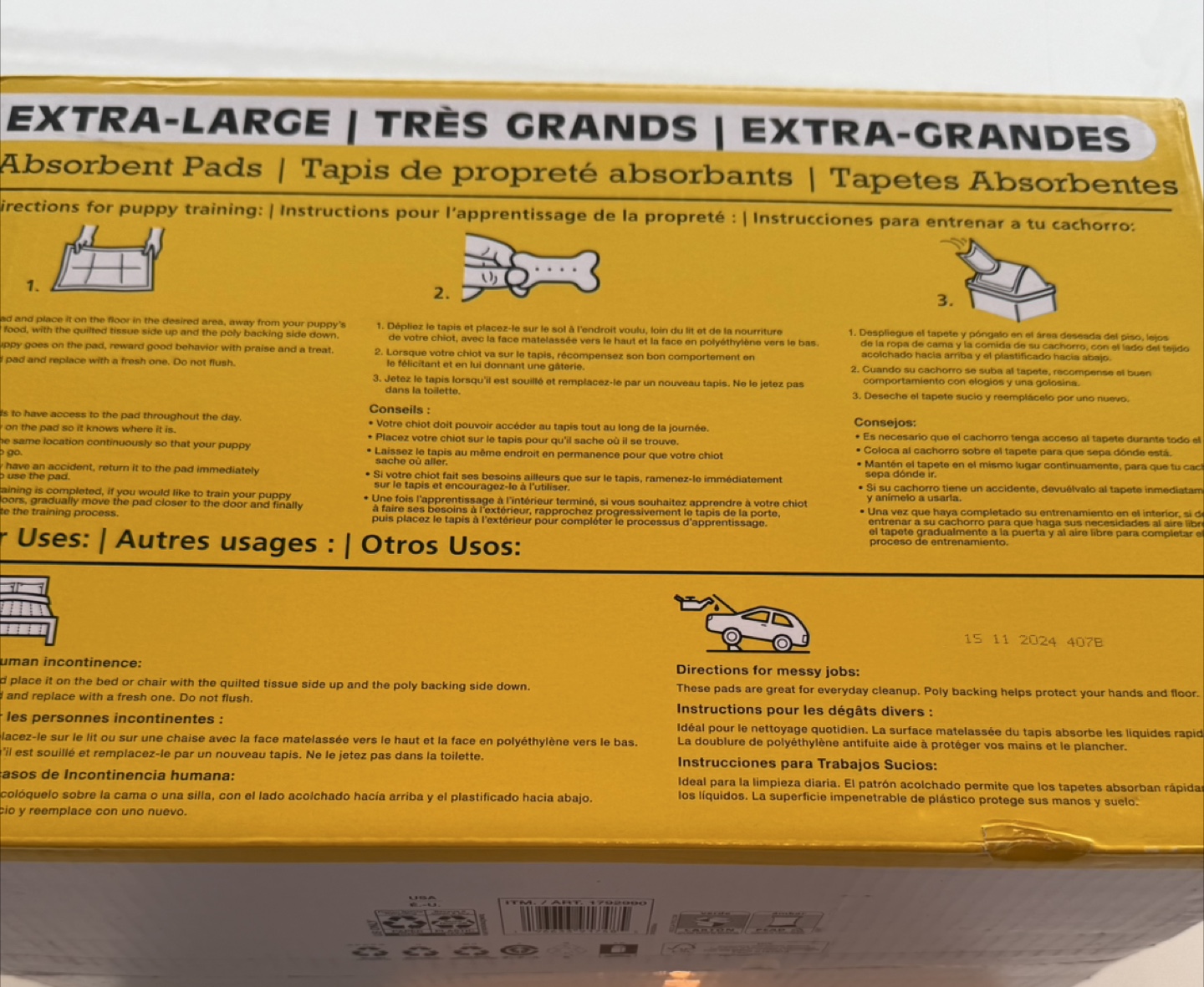 Kirkland Signature Extra-Large Absorbent Pads - photo 3