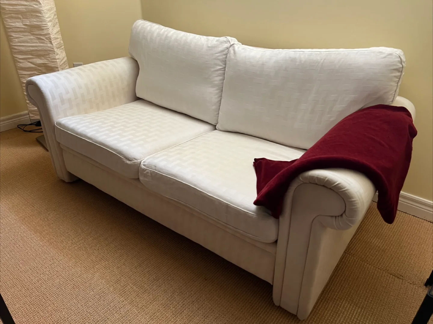 White Loveseat Sofa image indicator(4)