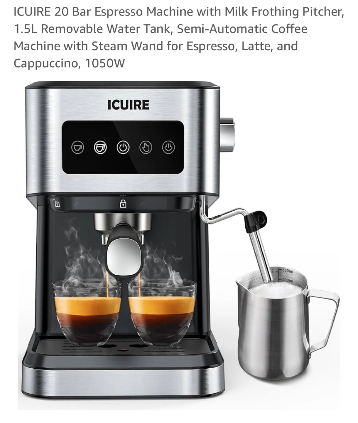 ICUIRE 20 Bar Espresso Machine thumbnail