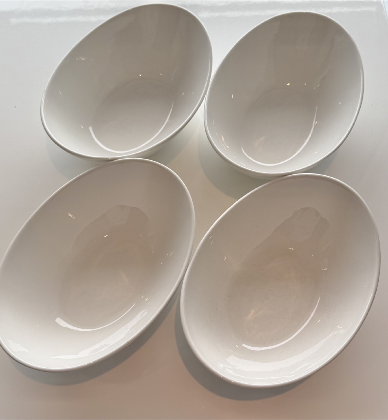 White Oval Plates and Bowls Set - photo 4