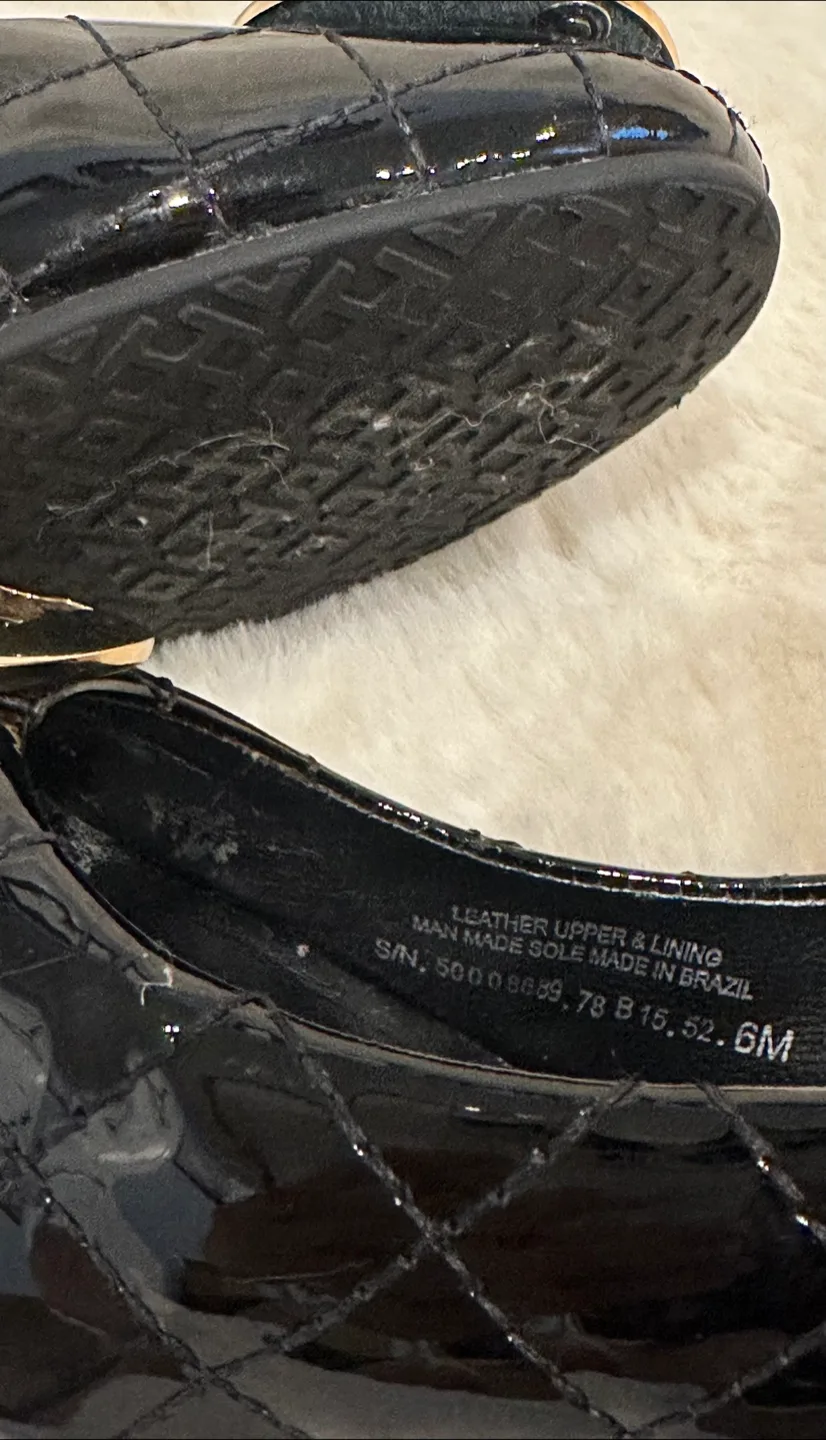 Tory Burch Black Patent Leather Wedge Heel Shoes image indicator(7)