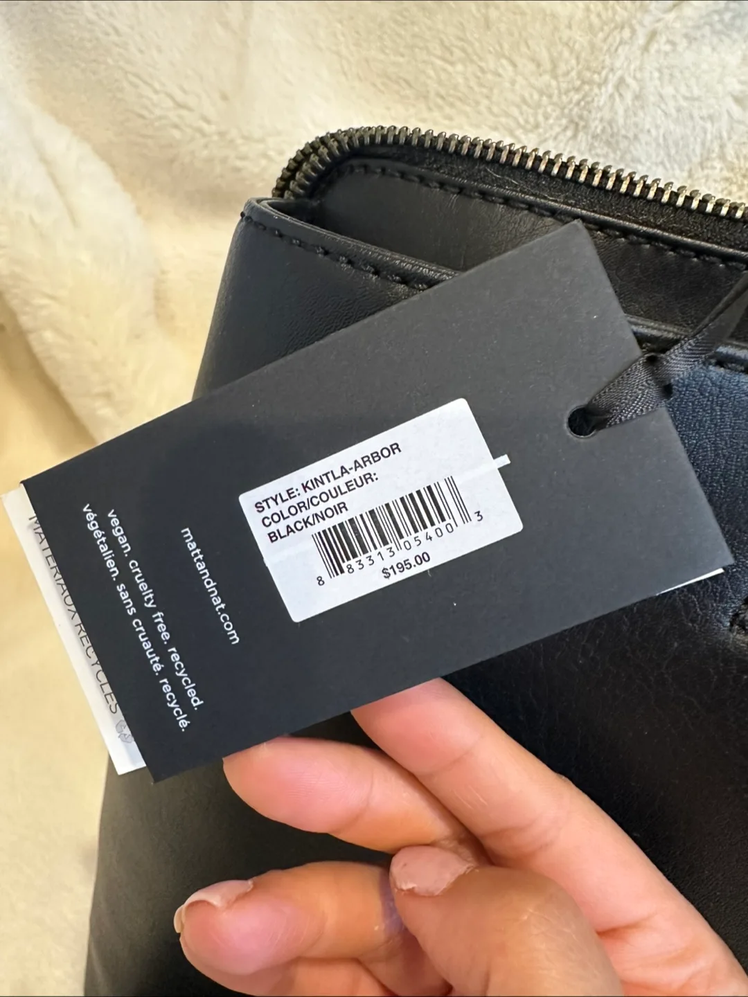 BNWT Matt & Nat Kintla-Arbor Black Work Office Laptop Travel Bag image indicator(5)