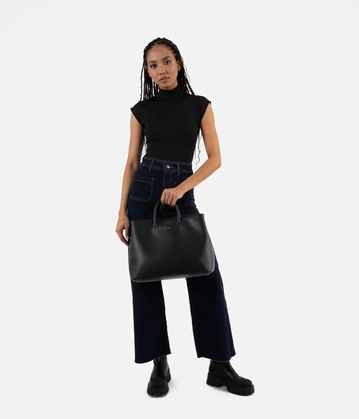 BNWT Matt & Nat Kintla-Arbor Black Work Office Laptop Travel Bag image indicator(8)