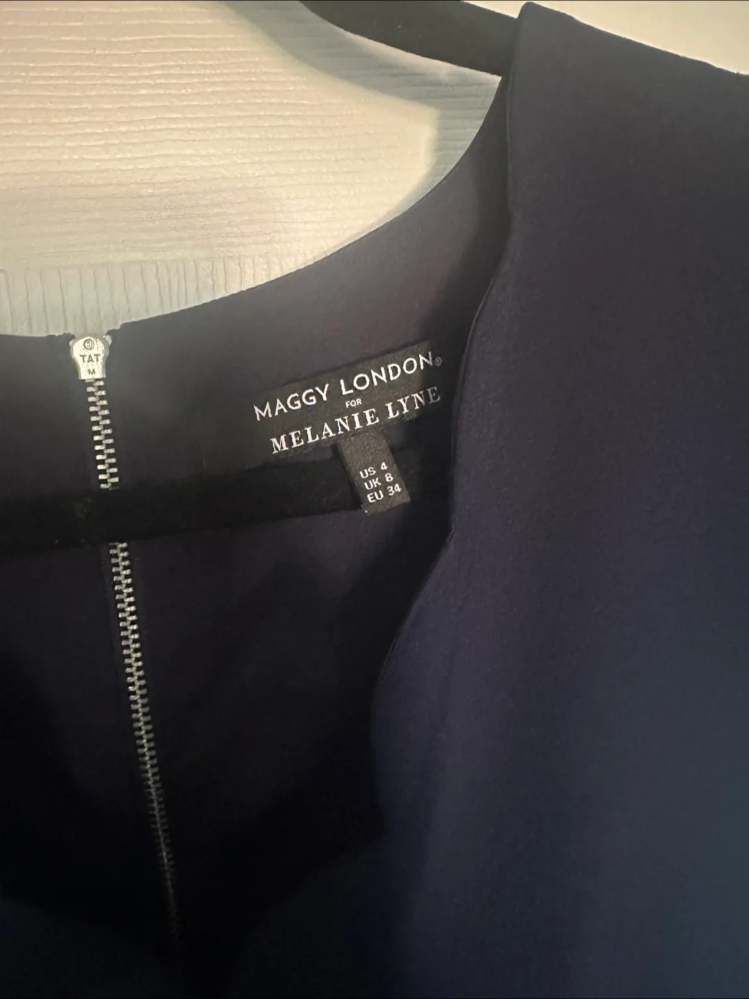 Maggy London Melanie Lyne Navy Sheath Work Dress image indicator(3)