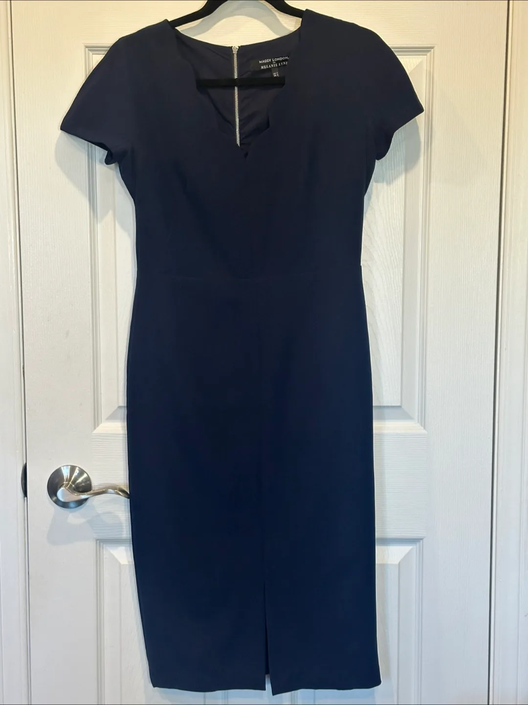 Maggy London Melanie Lyne Navy Sheath Work Dress thumbnail