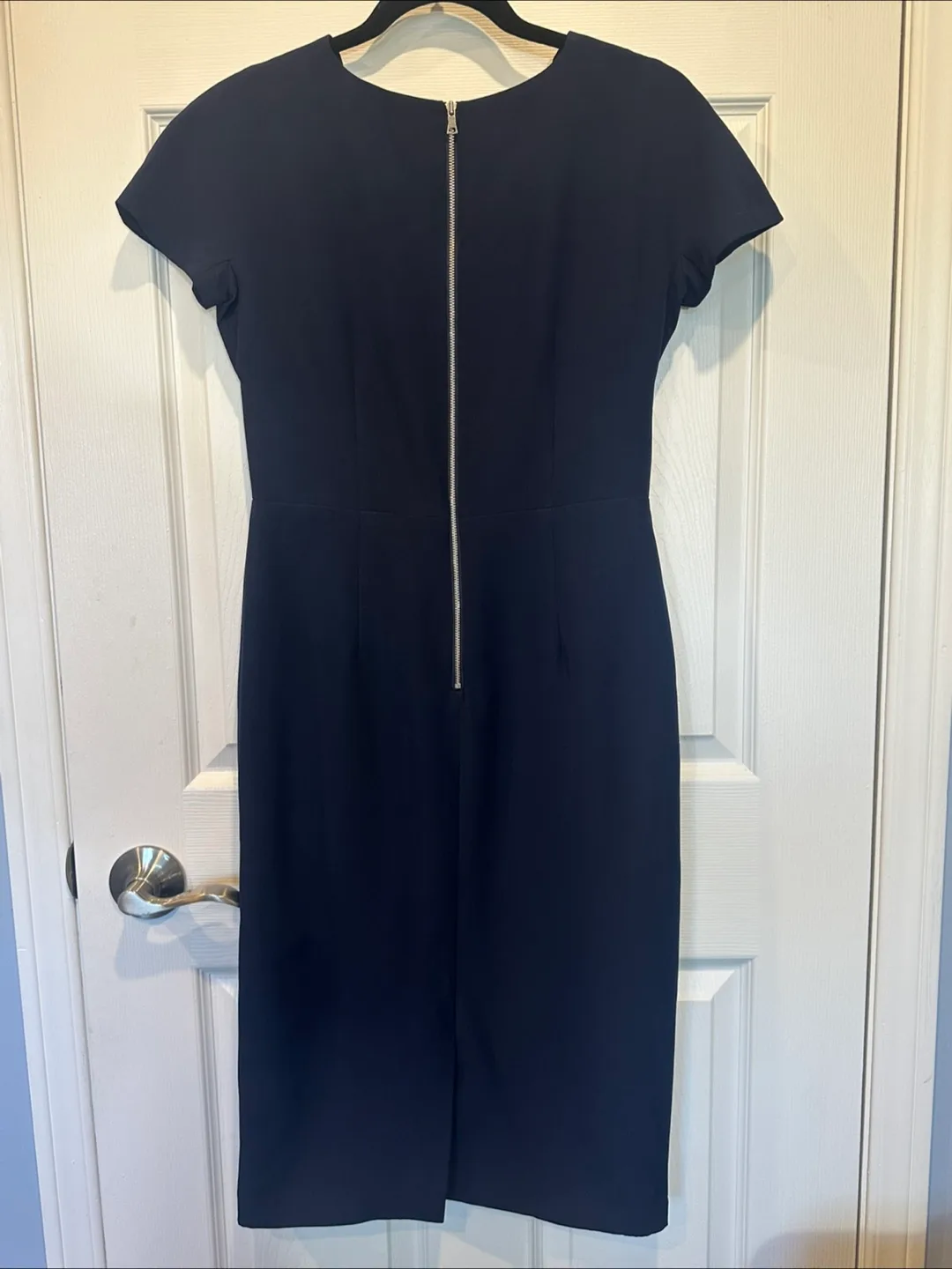 Maggy London Melanie Lyne Navy Sheath Work Dress image indicator(2)