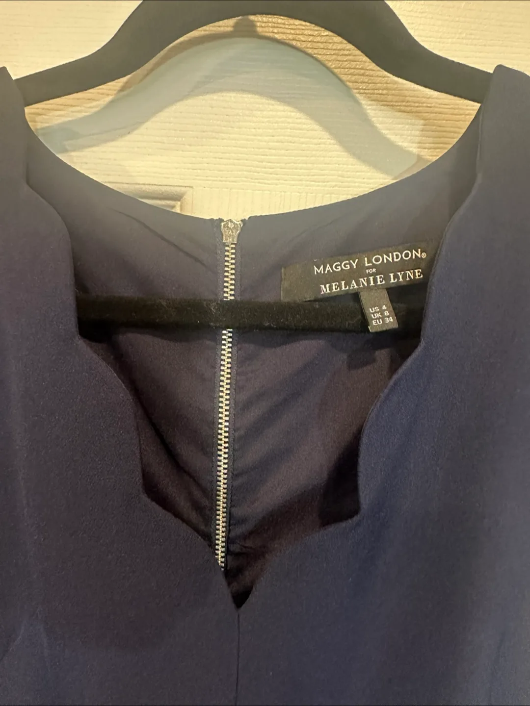 Maggy London Melanie Lyne Navy Sheath Work Dress image indicator(4)