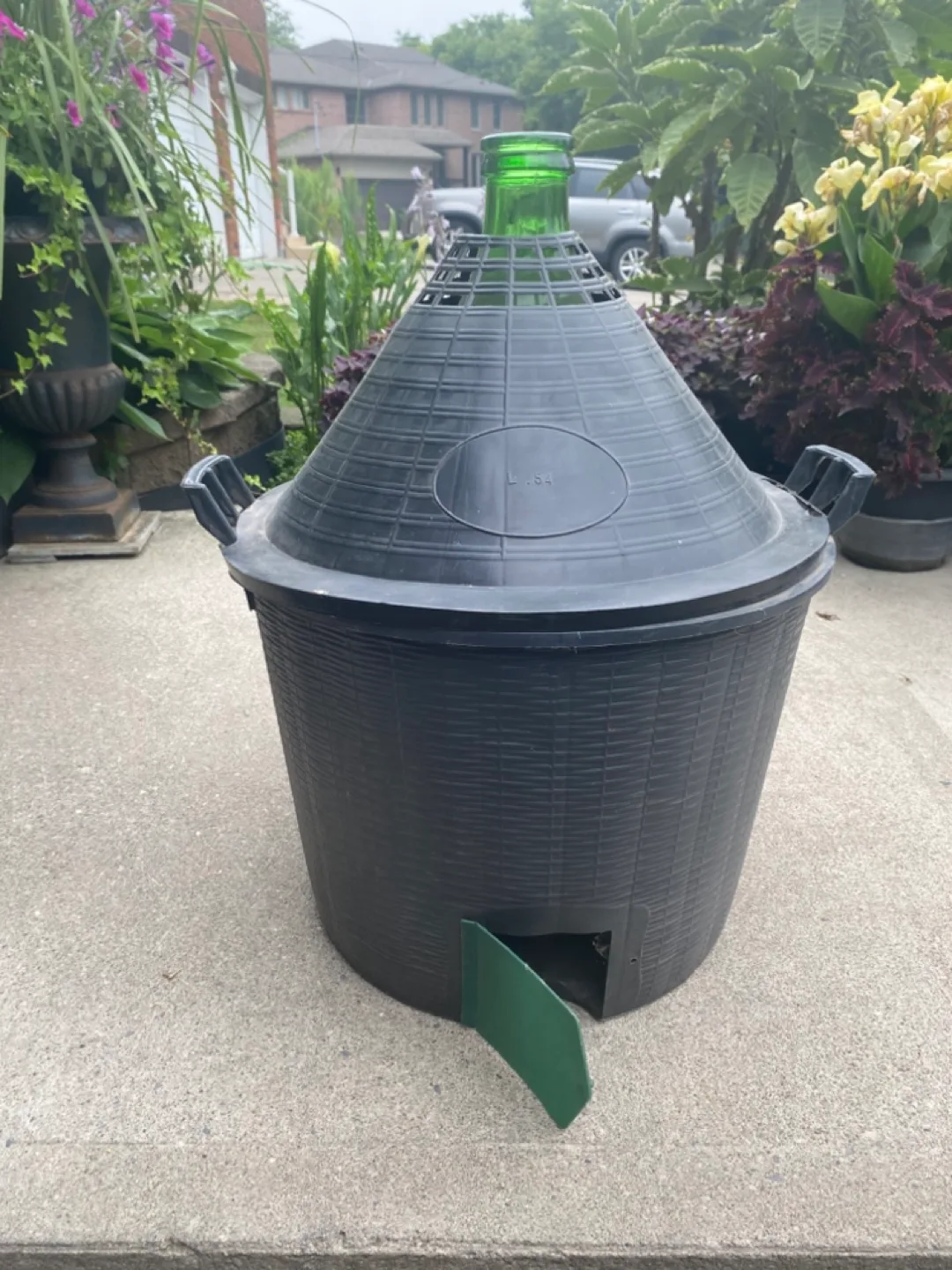 Demijohn Carboy Bottle with Basket - 54 Litre thumbnail