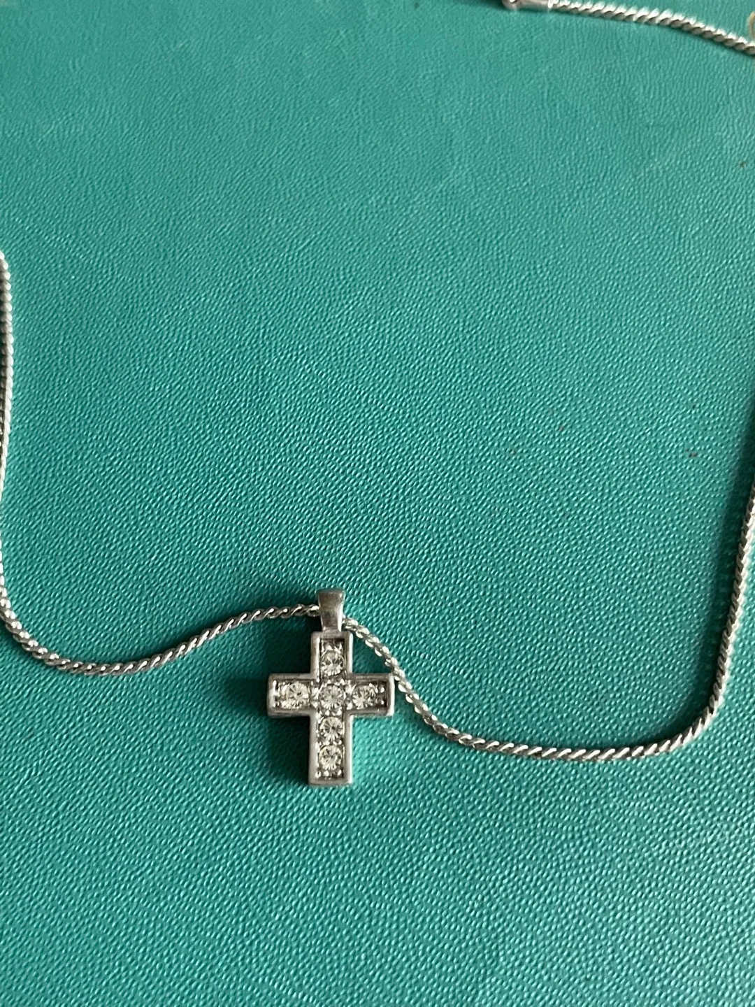 Silver Cross Pendant Necklace thumbnail
