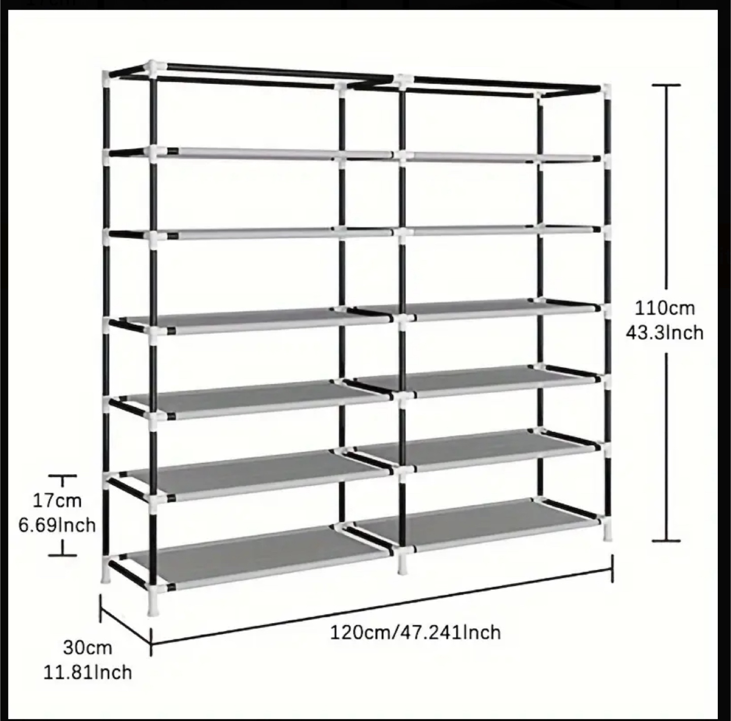 Grey Shoe Rack Cabinet - Holds 40 KG - photo 2