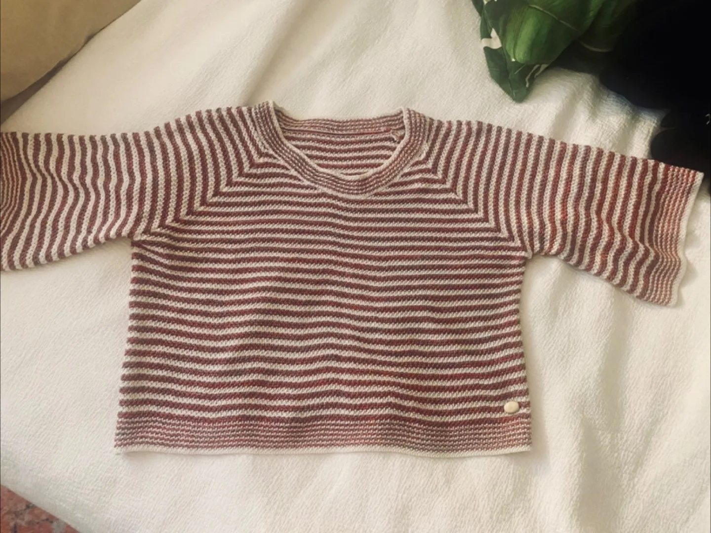 MOVING!!!Striped Knit Top & Skirt Set image indicator(2)