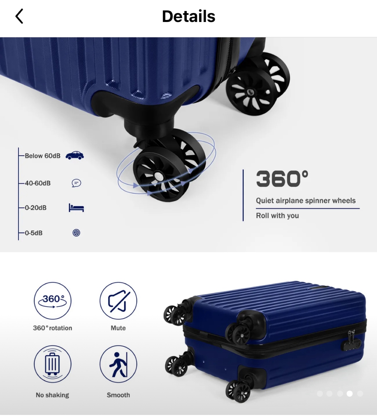 JUDYDOLL Blue Hardside Luggage Set - photo 3