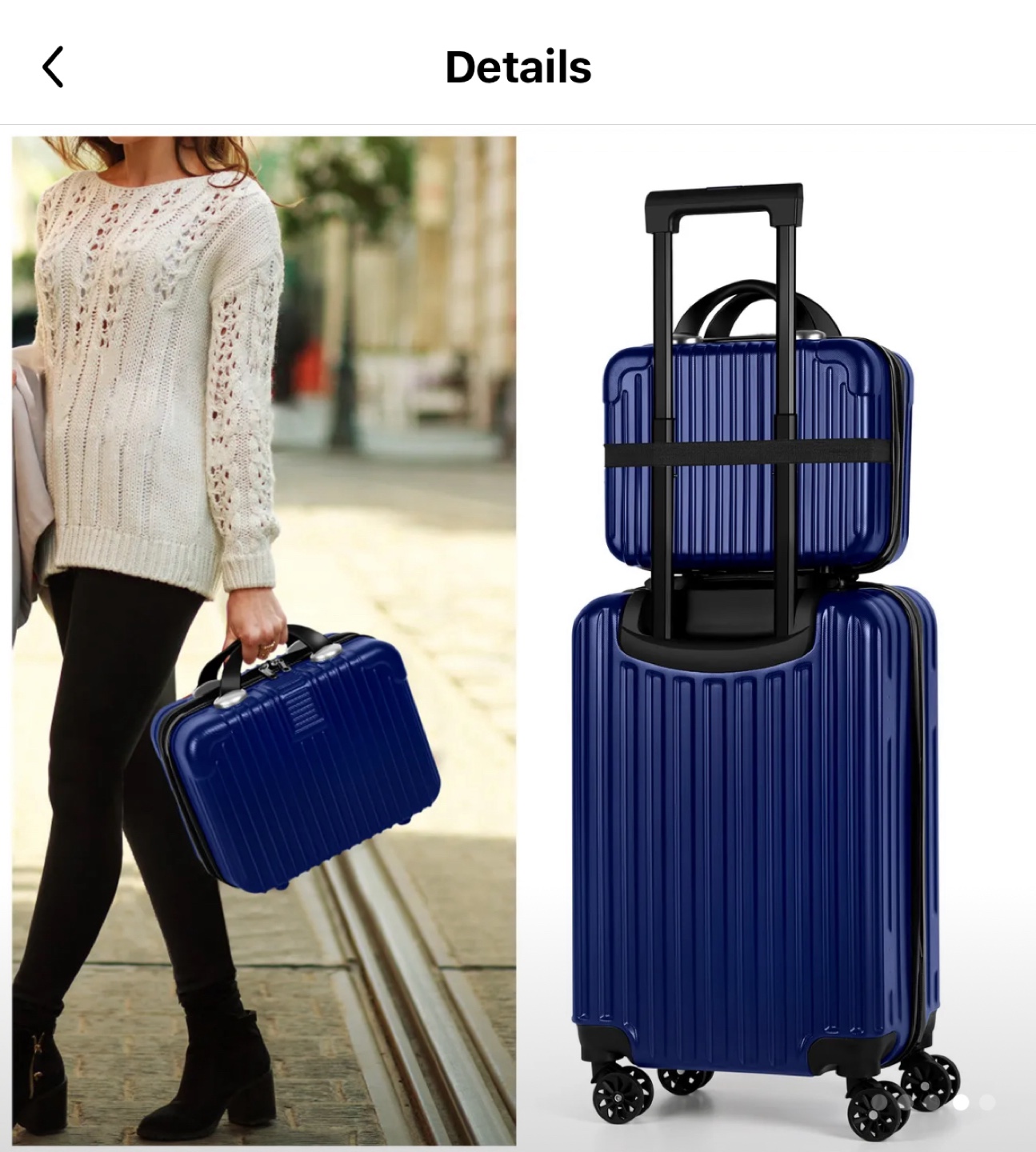 JUDYDOLL Blue Hardside Luggage Set