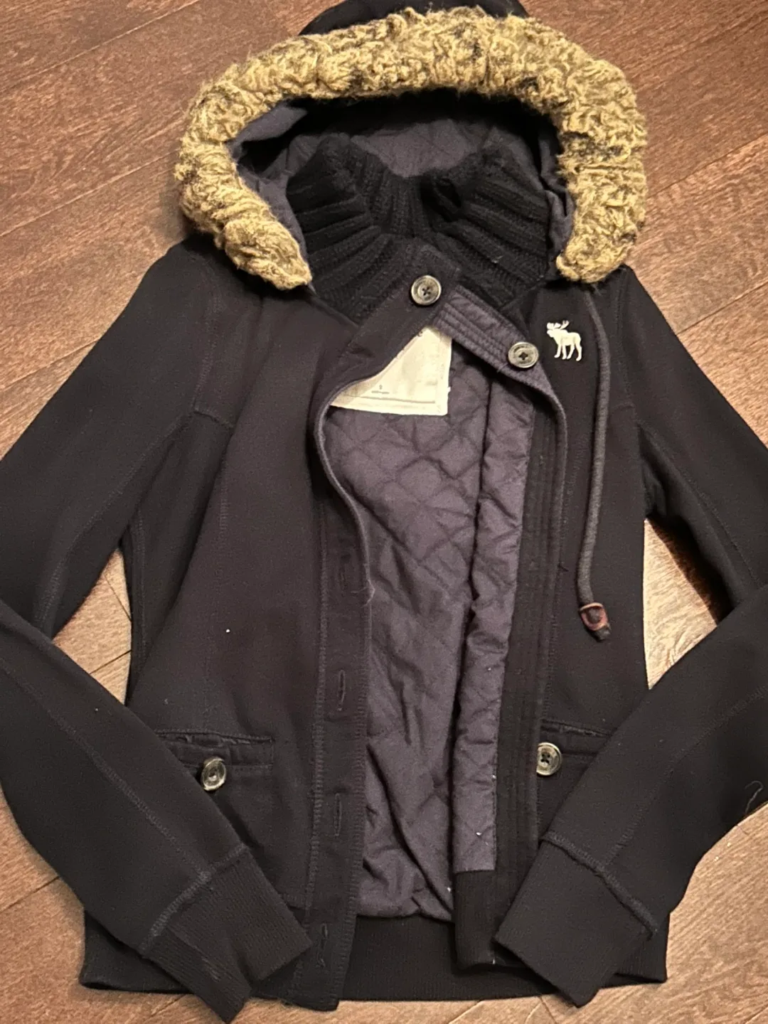 Vintage Abercrombie & Fitch Black Hooded Jacket thumbnail