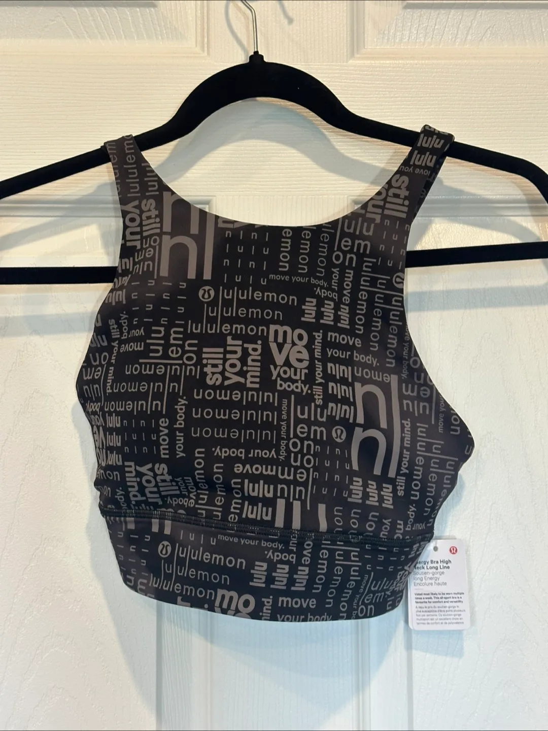 New with Tags Lululemon Energy Bra High Neck Long Line Size 6 image indicator(3)