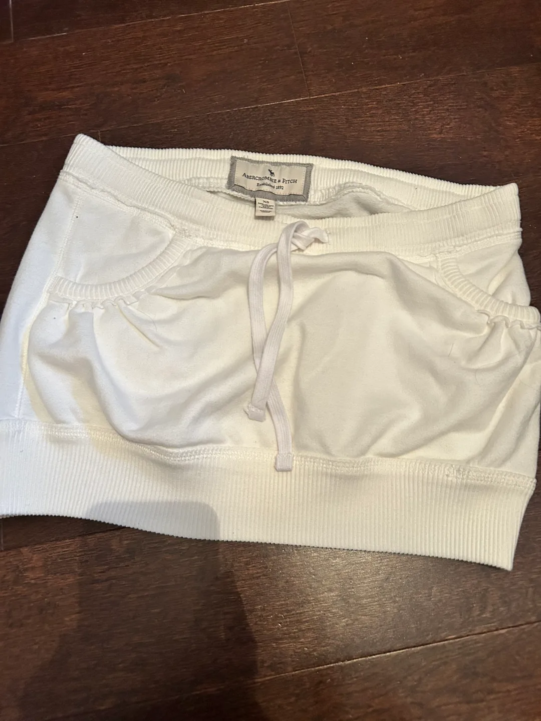 Vintage Abercrombie & Fitch White Mini Skirt - Size M thumbnail
