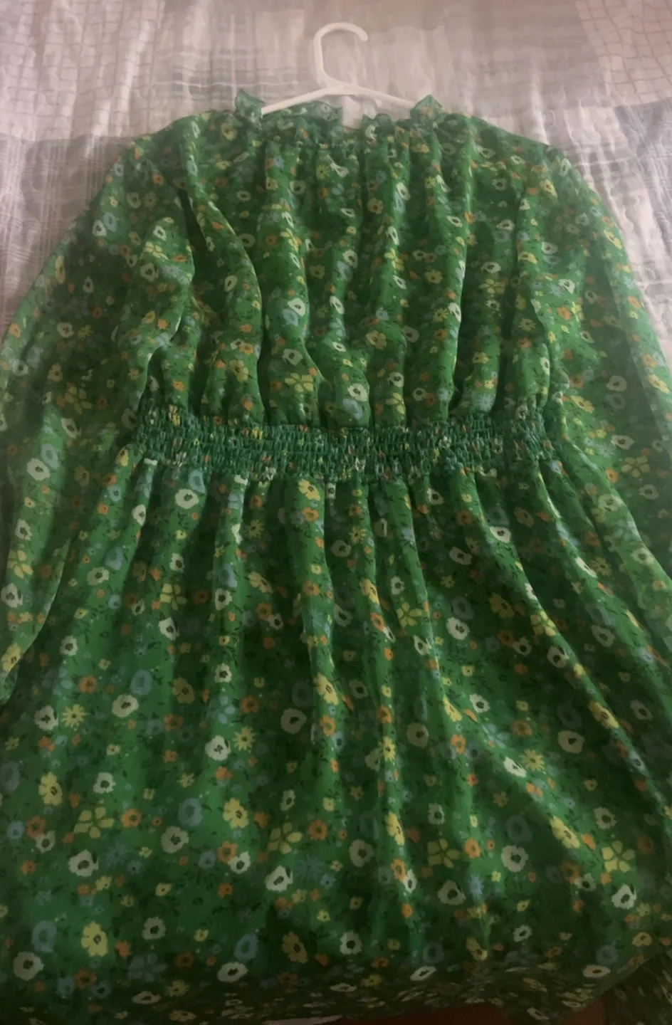 Boohoc Floral Green Dress thumbnail