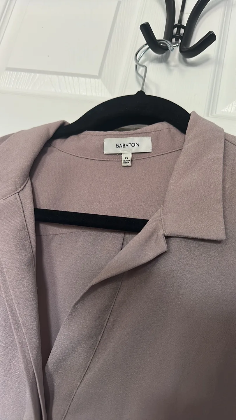 Babaton Aritzia Lee Mauve Shirt Dress Tunic- Size S image indicator(7)