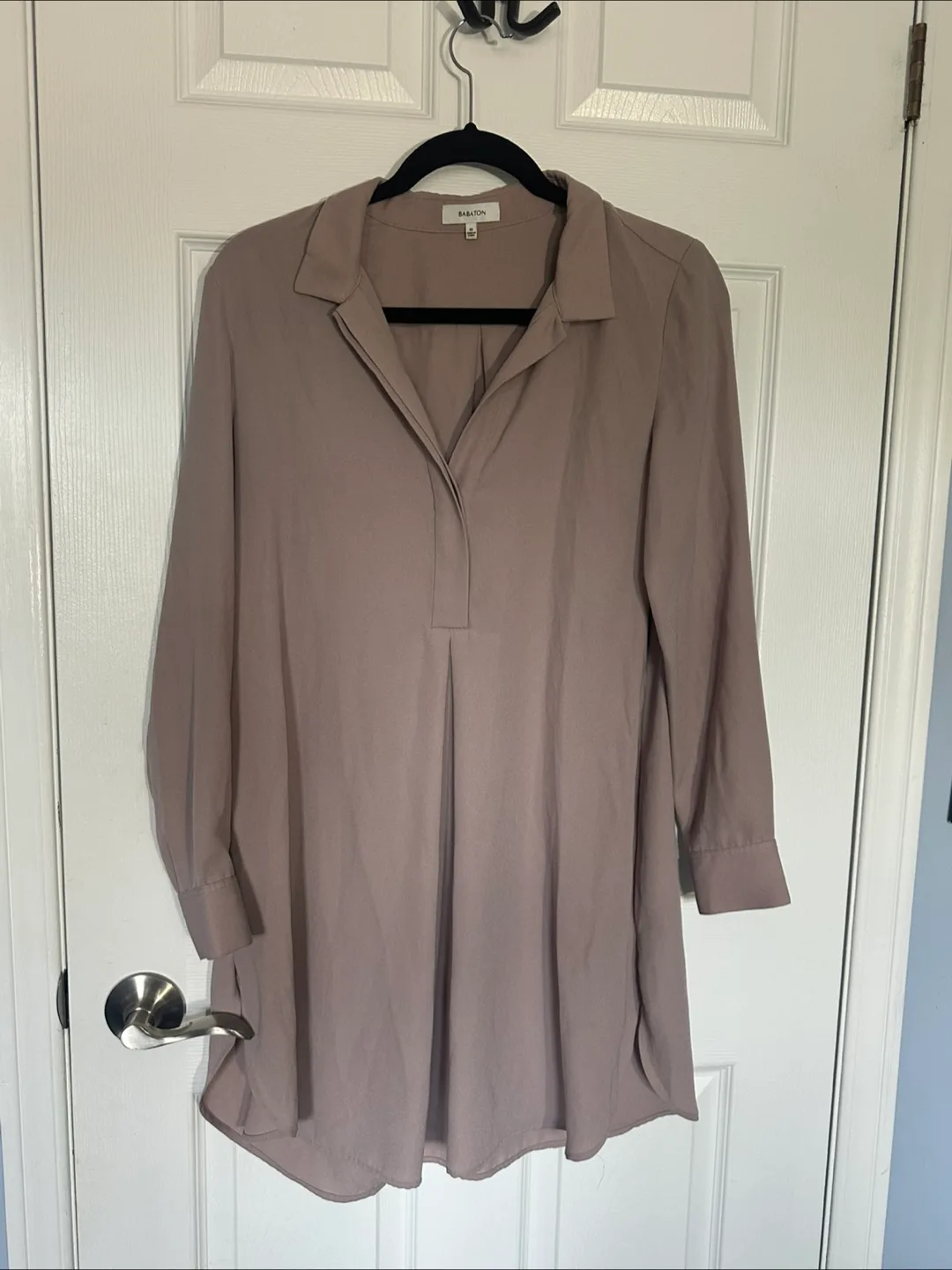 Babaton Aritzia Lee Mauve Shirt Dress Tunic- Size S image indicator(2)