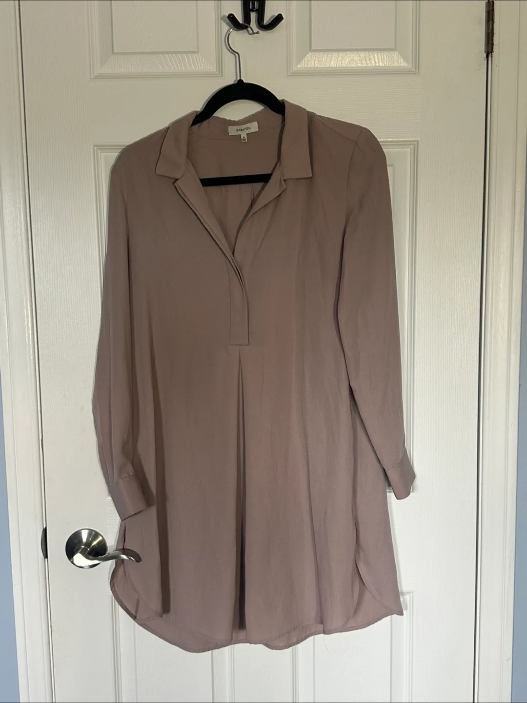 Babaton Aritzia Lee Mauve Shirt Dress Tunic- Size S thumbnail
