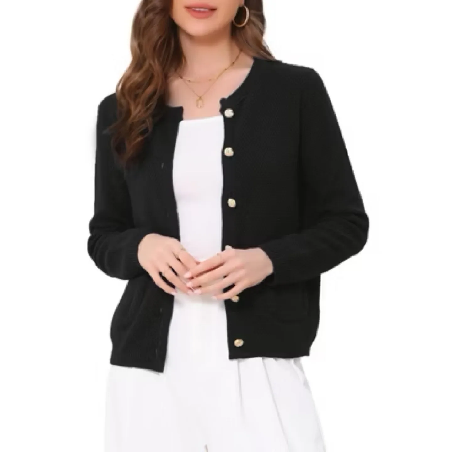 Textured knit cardigan size small \medium thumbnail