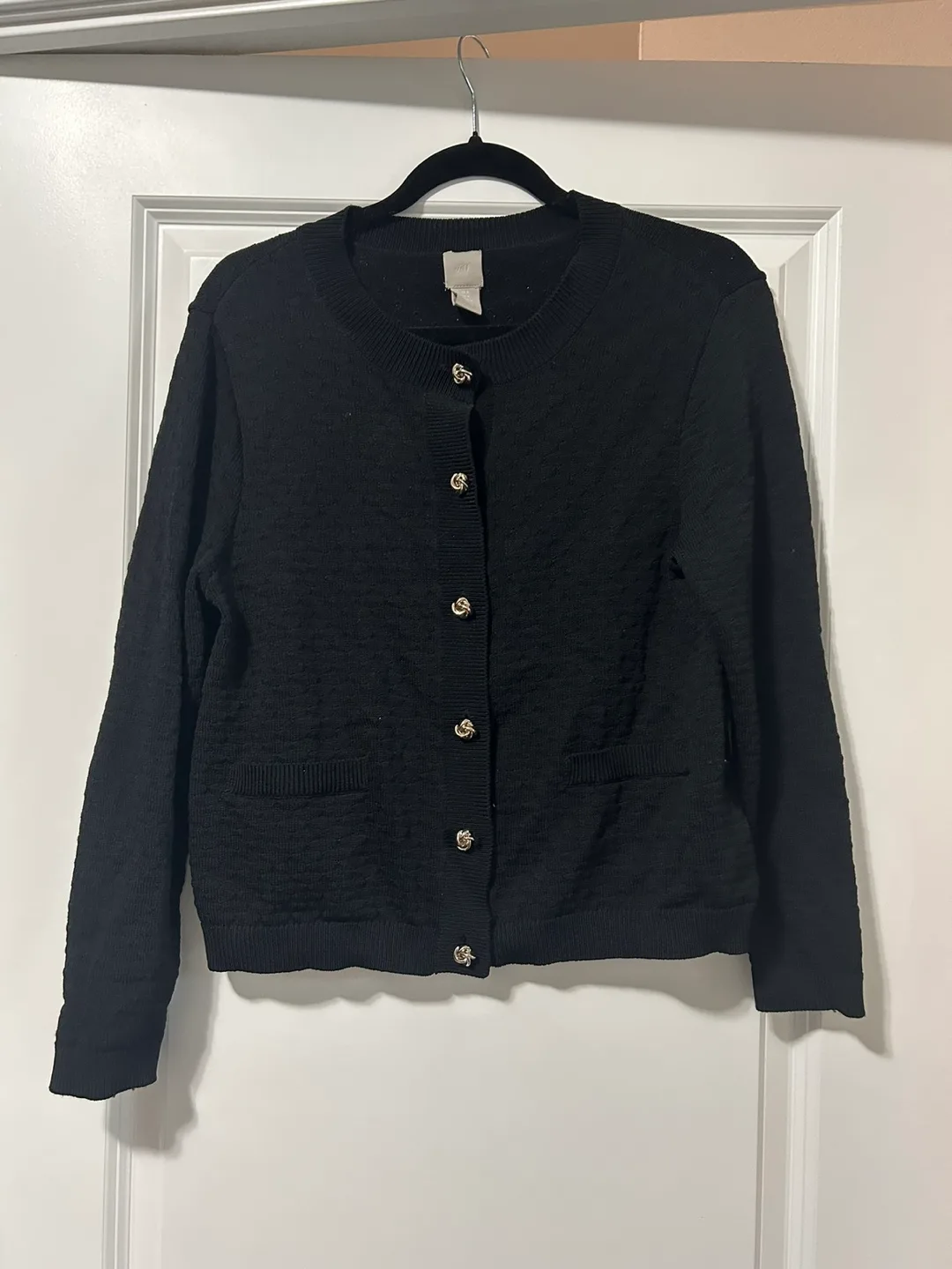 Textured knit cardigan size small \medium image indicator(2)