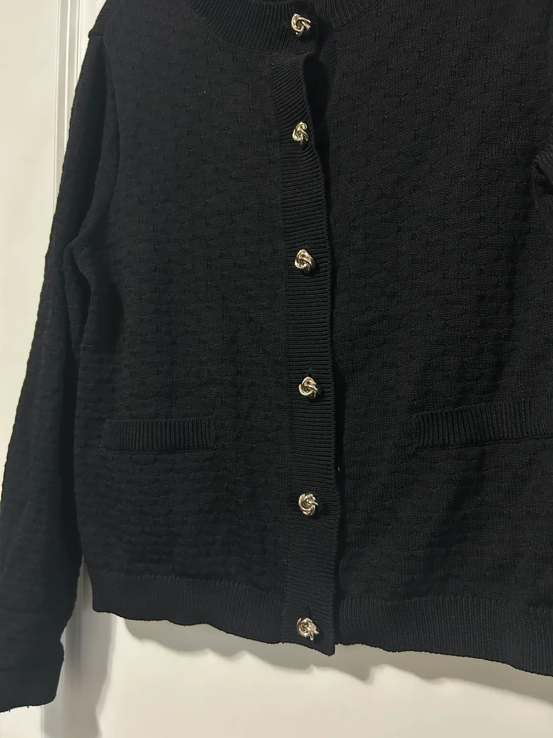 Textured knit cardigan size small \medium image indicator(3)