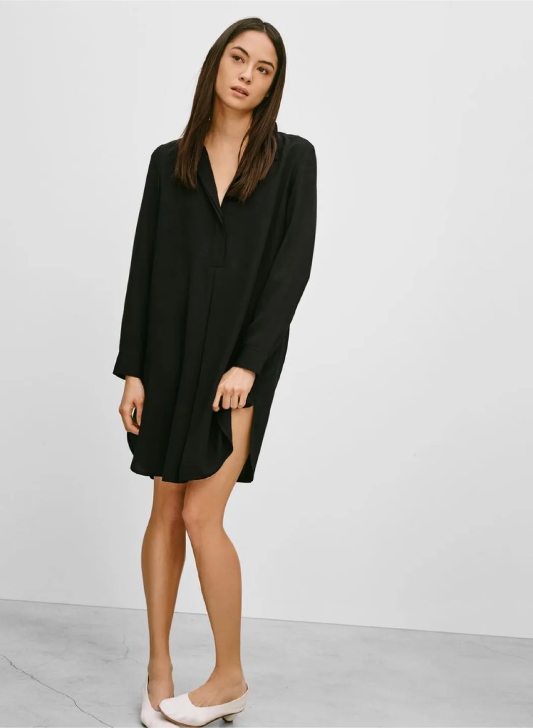 Babaton Aritzia Lee Mauve Shirt Dress Tunic- Size S image indicator(9)