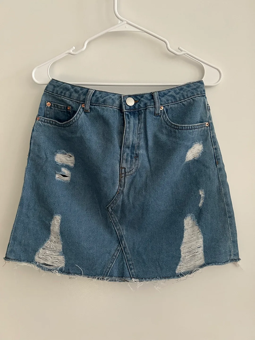 H&M Divided Denim Mini Skirt - Size 6 thumbnail