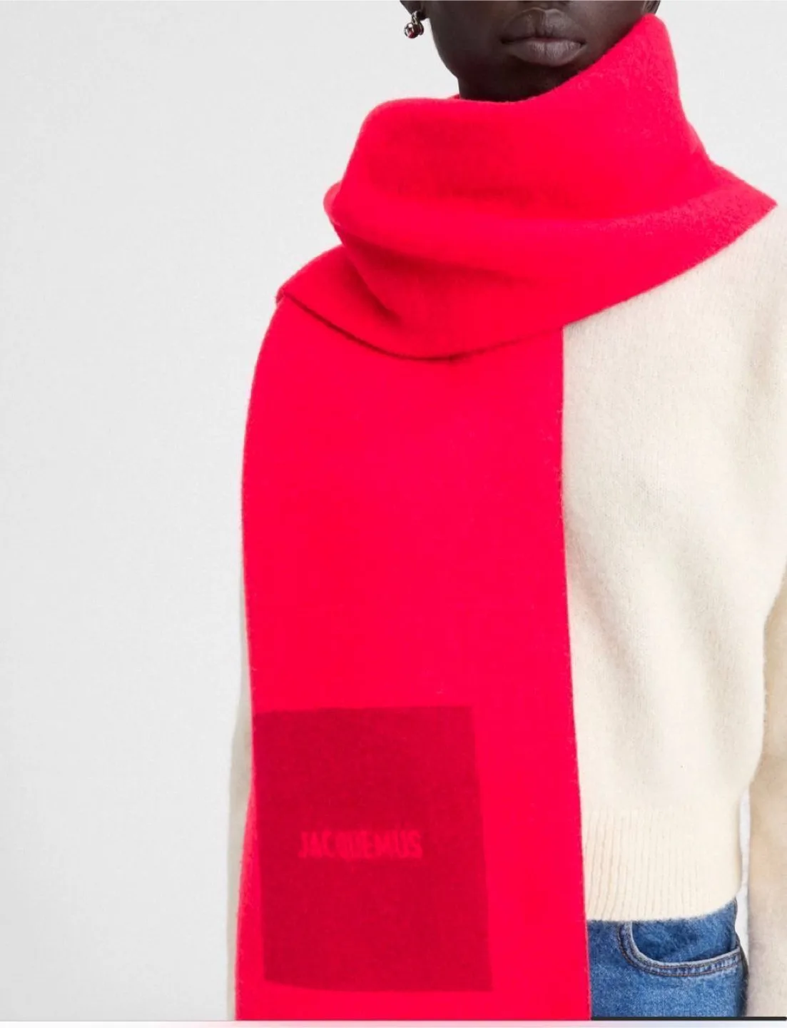 Jacquemus Le Rond Carré Scarf - Red thumbnail