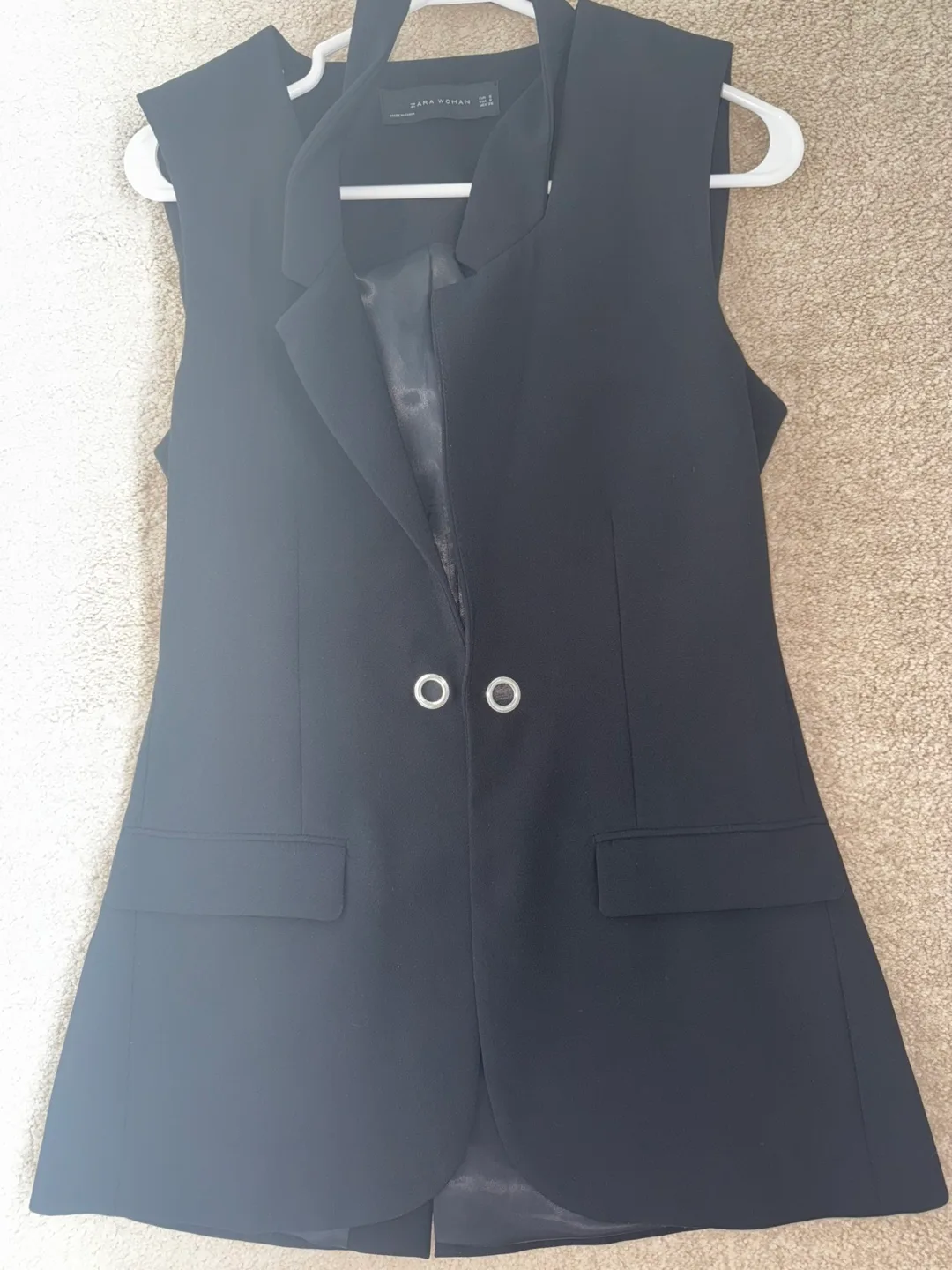 Zara Woman Black Vest Size S image indicator(2)