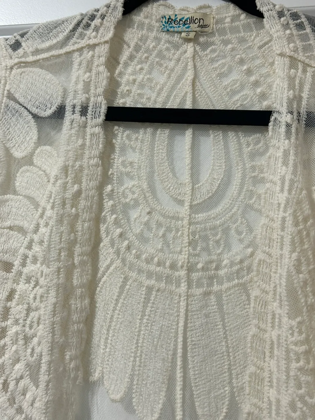 Rebellion lace cardigan, beach coverup size small image indicator(2)