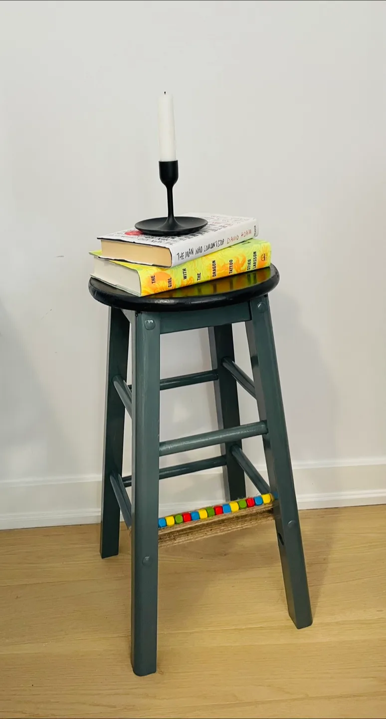 Painted Wooden Stool thumbnail