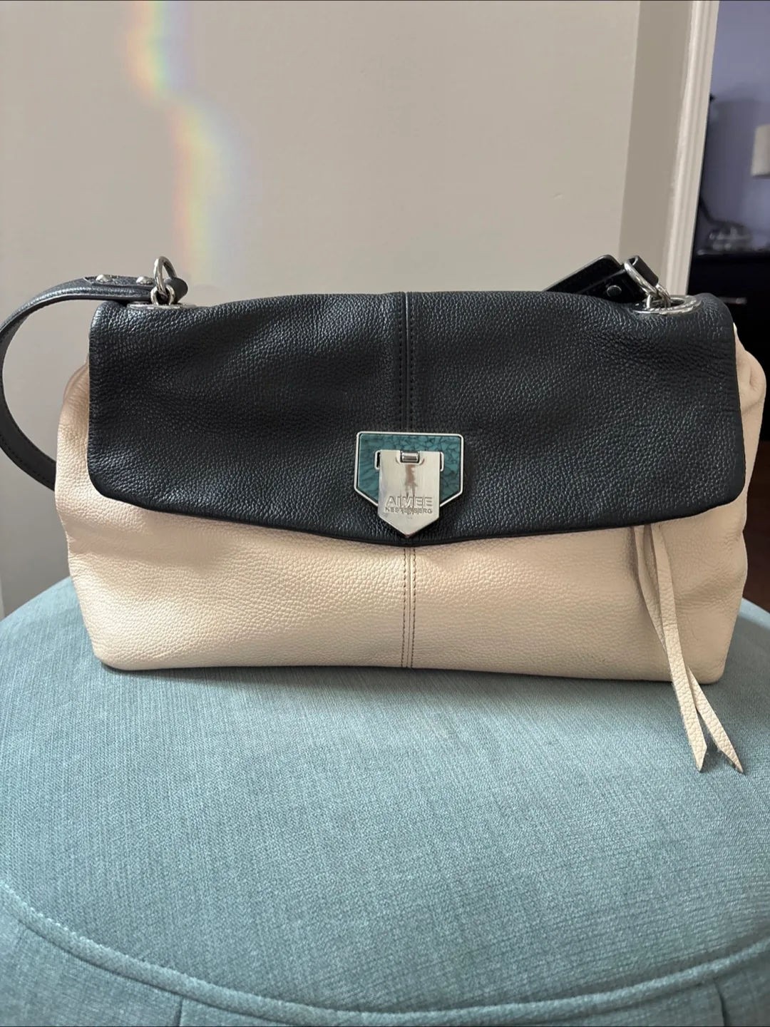 Aimee Kestenberg Shoulder Bag - Black & Beige thumbnail