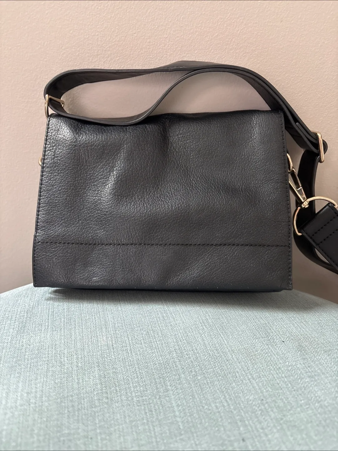 Black Leather Crossbody Bag thumbnail