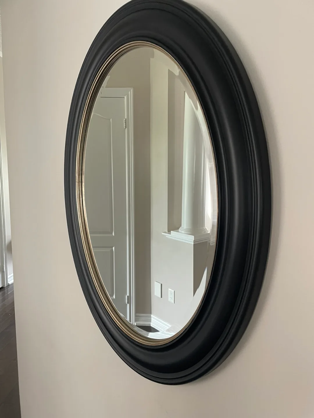 Oval Wall Mirror - Black Frame thumbnail