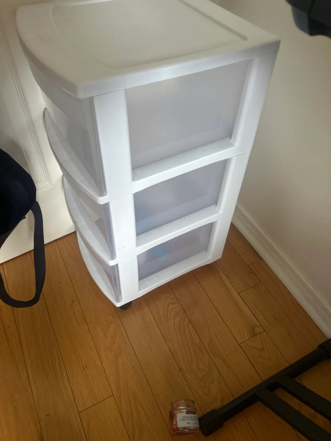 White 3-Drawer Plastic Storage Unit thumbnail