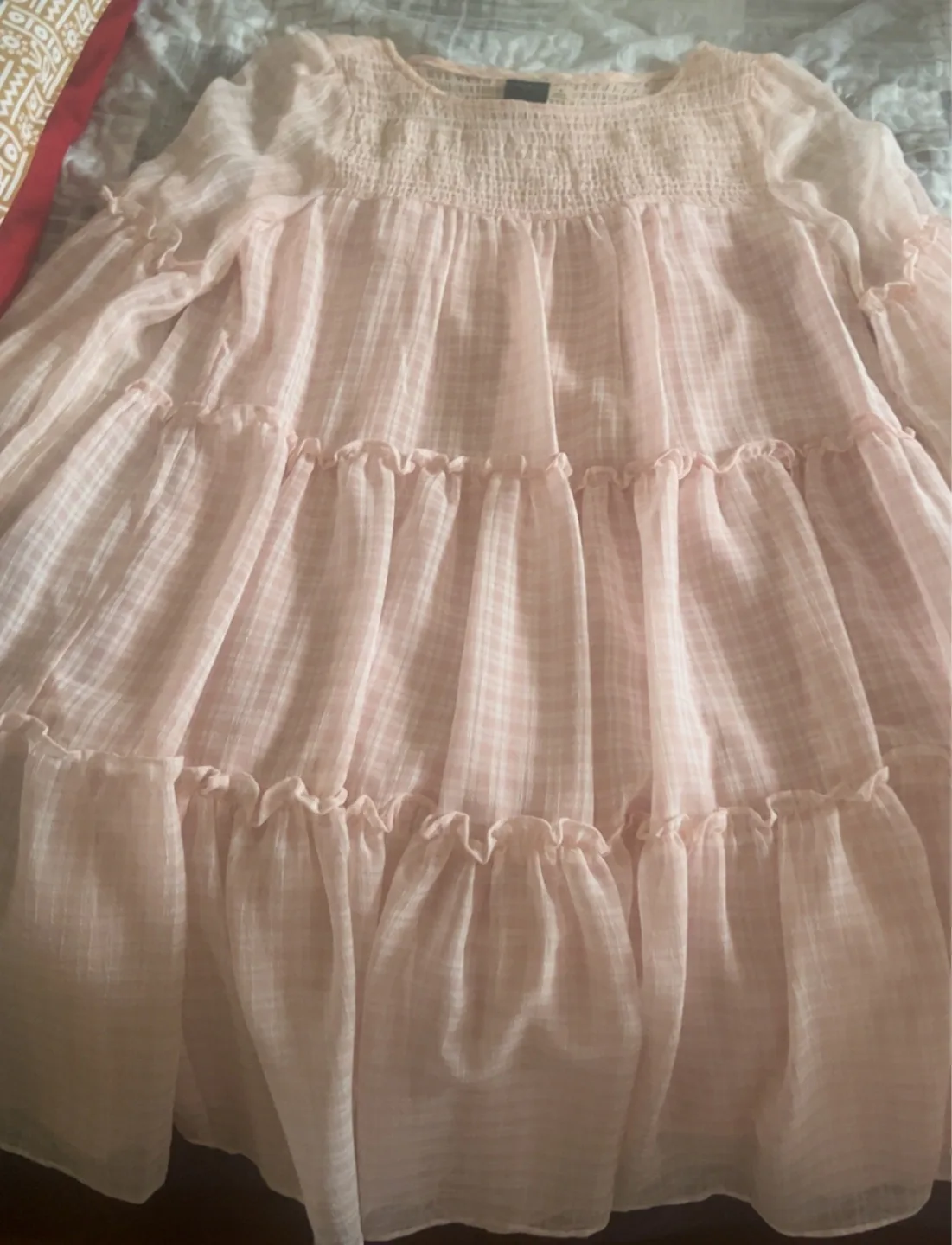Gabby Slcye Pink Tiered Dress thumbnail