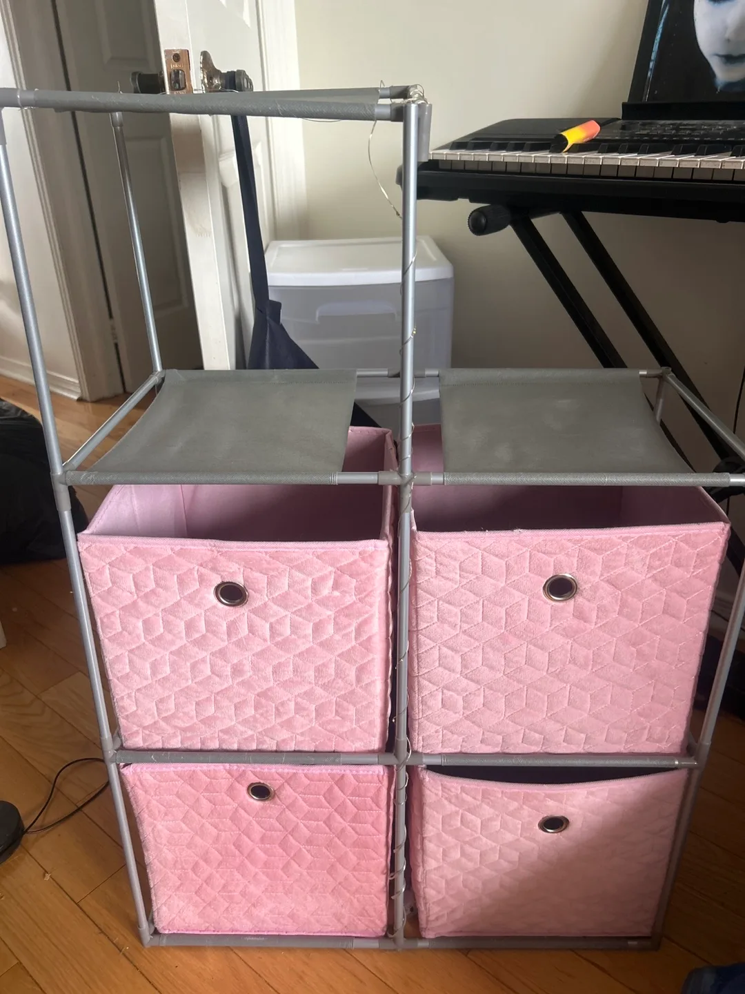 Pink Fabric Storage Shelf thumbnail