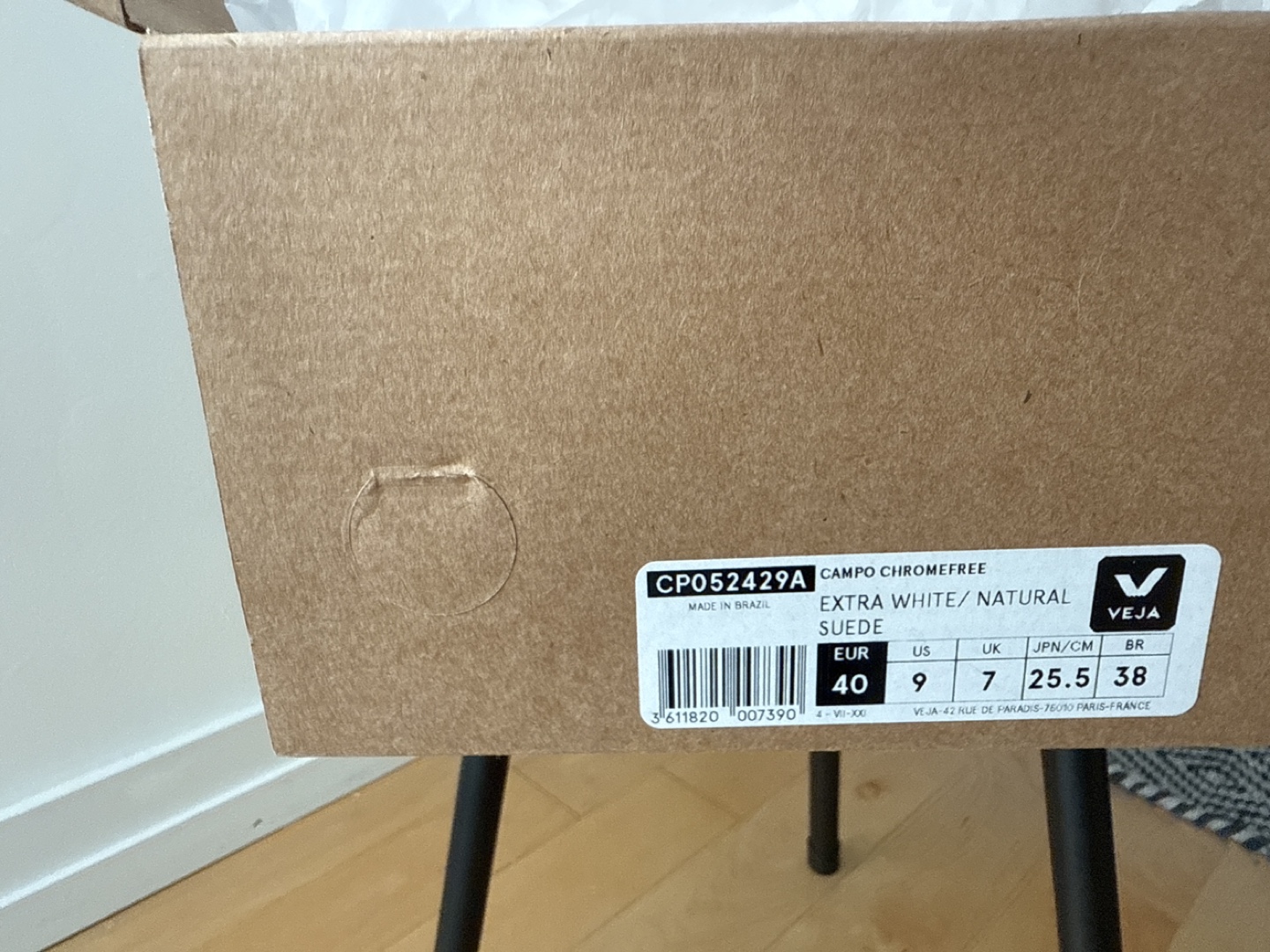 Veja Campo Chromefree Extra White/Natural, Size 9 (New) - photo 2