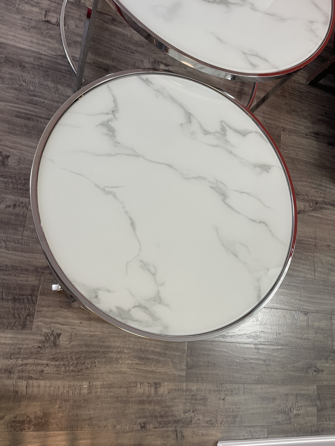 Round Marble looks Coffee Table Set - photo 3