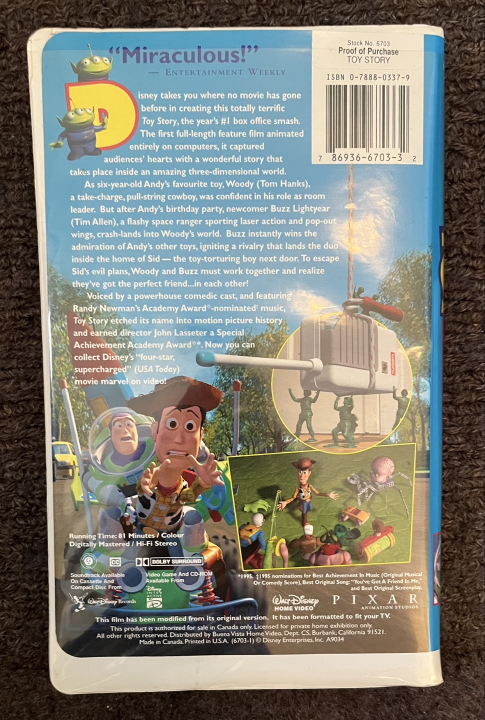Disney / Pixar Toy Story VHS - photo 2