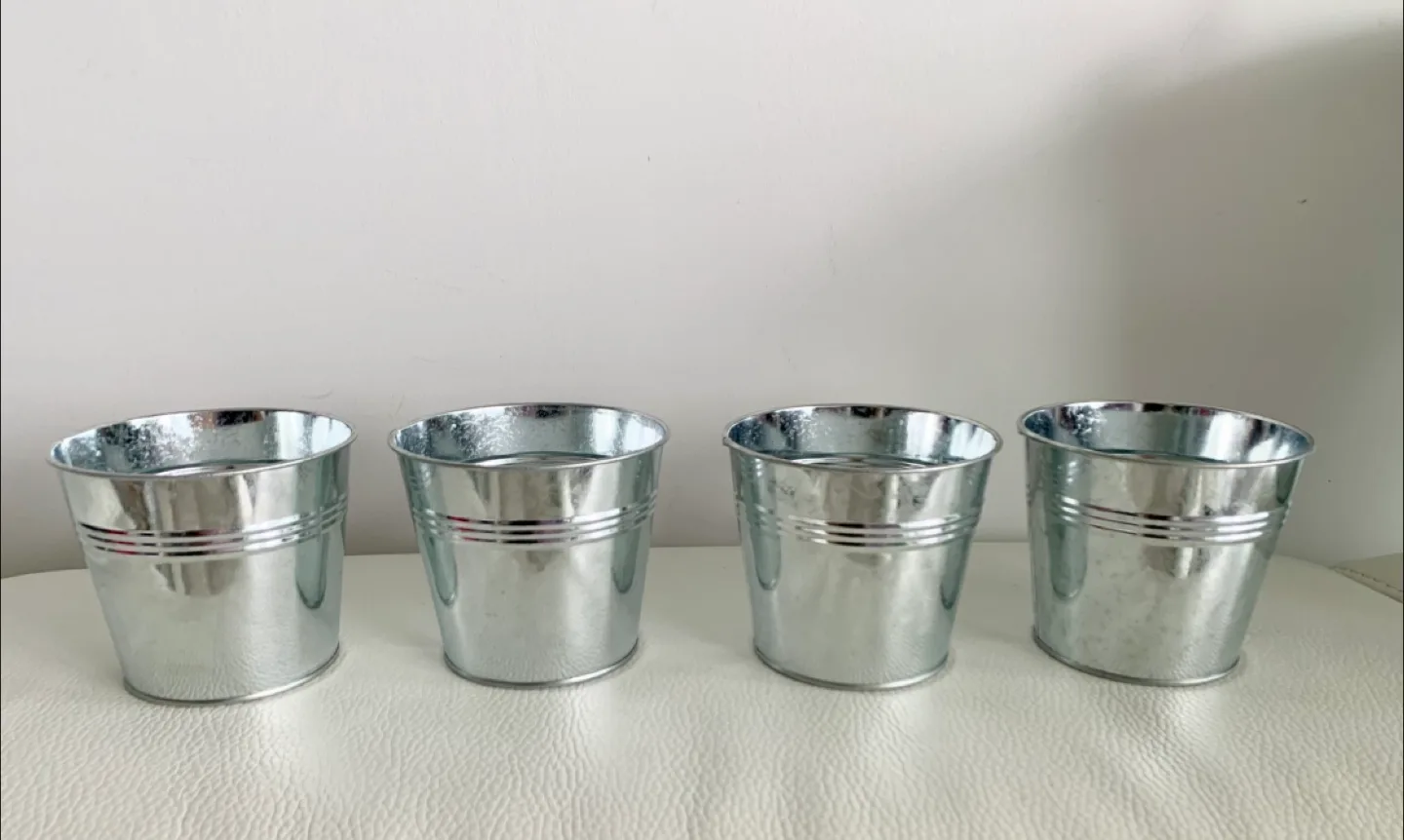 Lot #2: 10 aluminium metal planters image indicator(3)