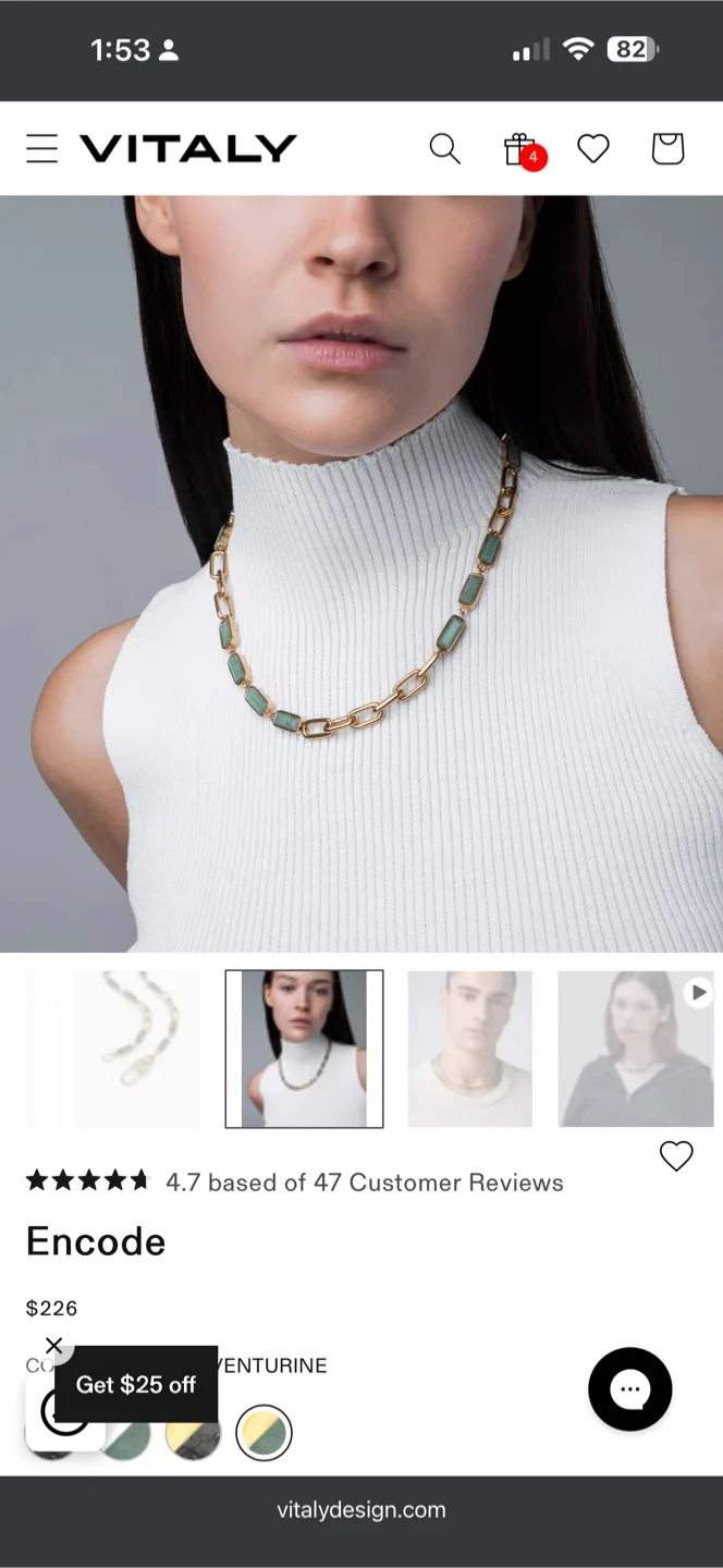 Vitaly Encode Aventurine Necklace thumbnail