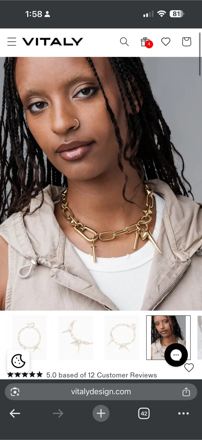 Vitaly Temper Gold Chain Necklace image indicator(3)